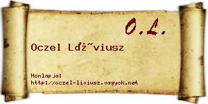 Oczel Líviusz névjegykártya
